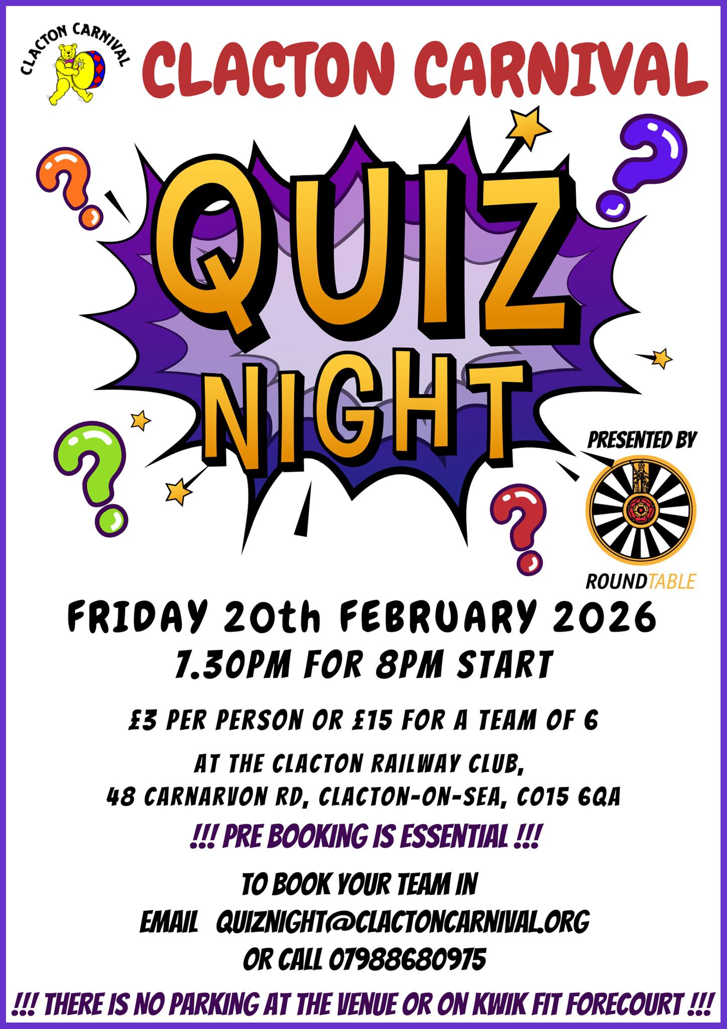 quiz night poster